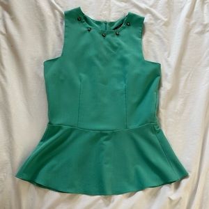 Zara peplum mint green blouse